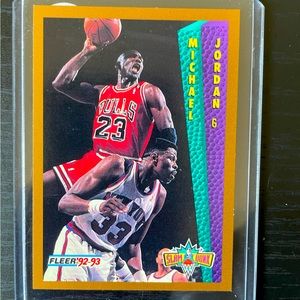 Rare Micheal Jordan High Flyer-Fleer 92-93 -Slam Dunk Card. #273.✨🏀